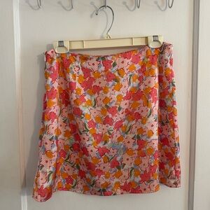 Bright Floral Mini Skirt